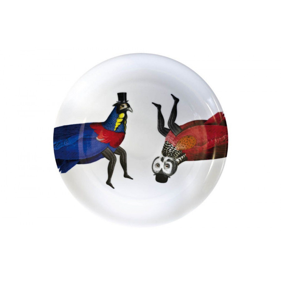 Driade The White Snow Bestiario Della Tavola Serving Plate - White/Red/Blue