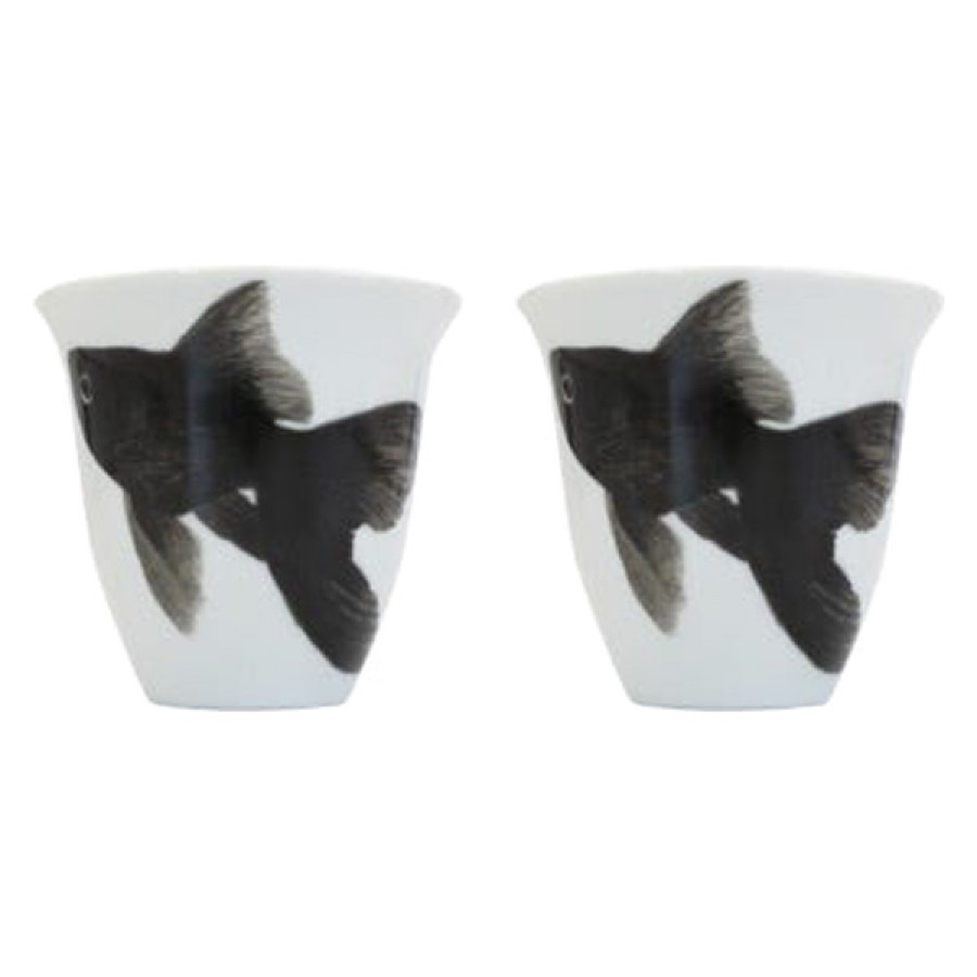 Driade The White Snow Kingyo Tea Set - Bianco/Nero