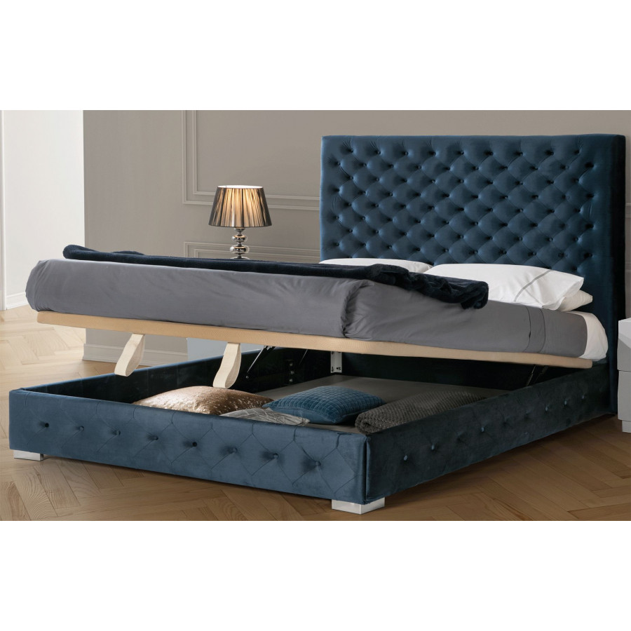 Dupen - Leonor Blue Bed with Storage