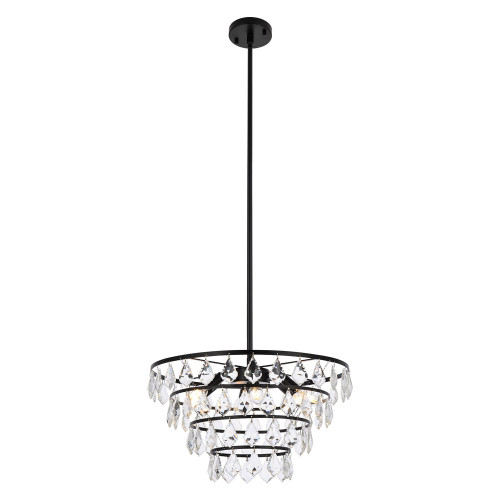 Elegant Pendant Light - Black, L 20" (1101D20BK)