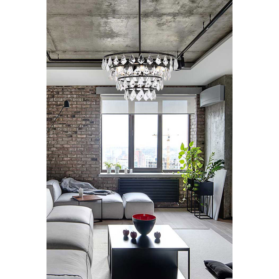 Elegant Pendant Light - Black, L 20" (1101D20BK)