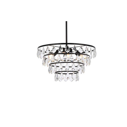 Elegant Pendant Light - Black, L 20" (1101D20BK)