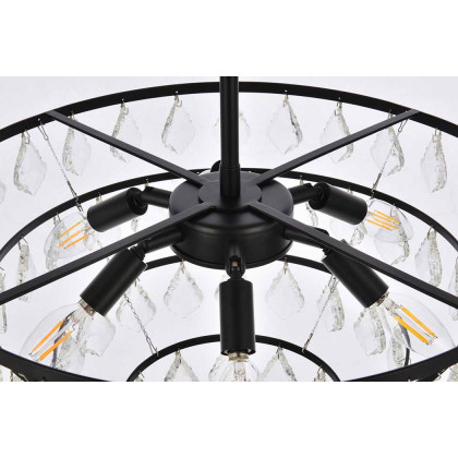 Elegant Pendant Light - Black, L 20" (1101D20BK)
