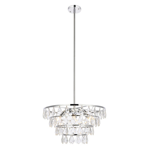 Elegant Pendant Light - Chrome, L 20" (1101D20C)