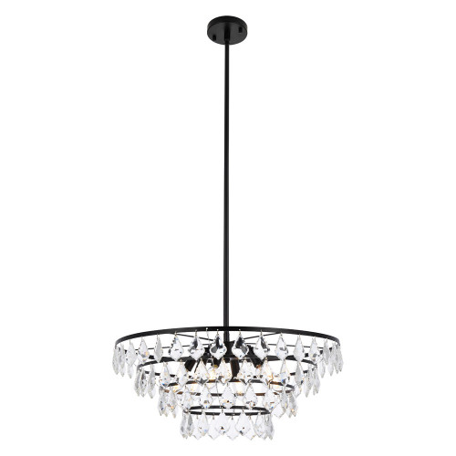 Elegant Pendant Light - Black, L 24" (1101D24BK)