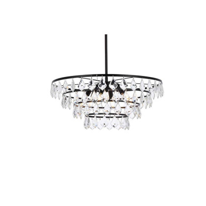 Elegant Pendant Light - Black, L 24" (1101D24BK)
