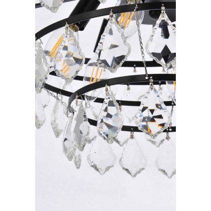 Elegant Pendant Light - Black, L 24" (1101D24BK)