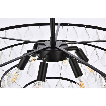Elegant Pendant Light - Black, L 24" (1101D24BK)
