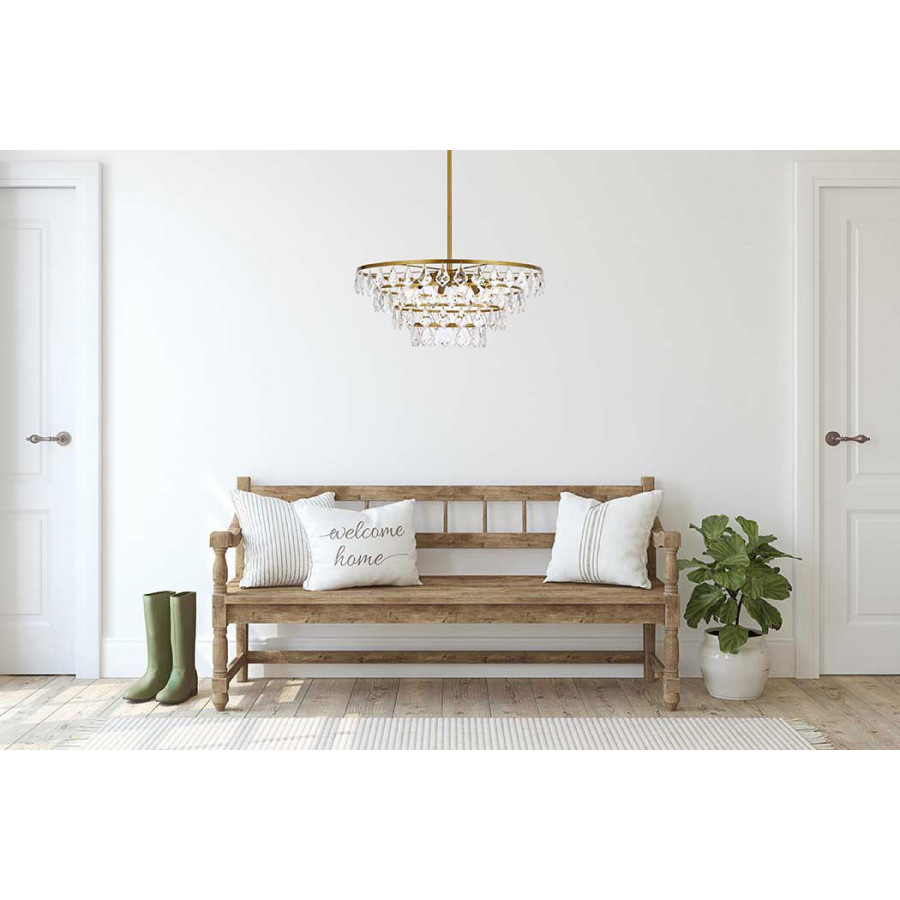 Elegant Pendant Light - Brass, L 24" (1101D24BR)