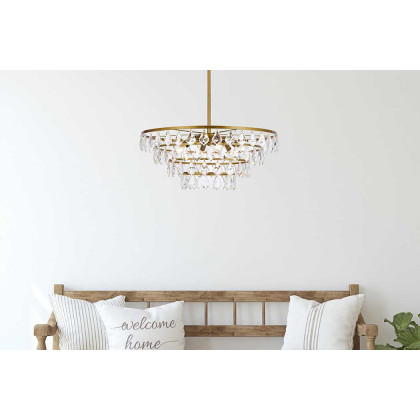 Elegant Pendant Light - Brass, L 24" (1101D24BR)