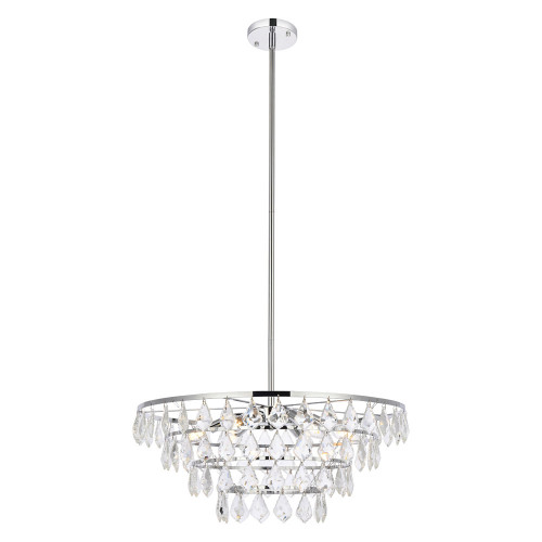 Elegant Pendant Light - Chrome, L 24" (1101D24C)