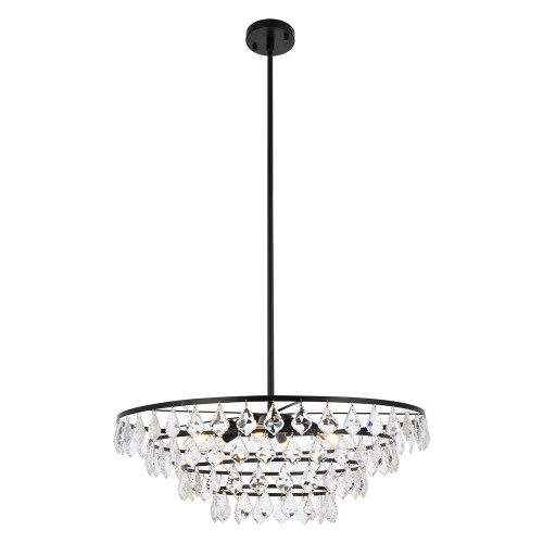 Elegant Pendant Light - Black, L 28" (1101D28BK)