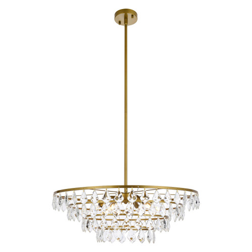 Elegant Pendant Light - Brass, L 28" (1101D28BR)