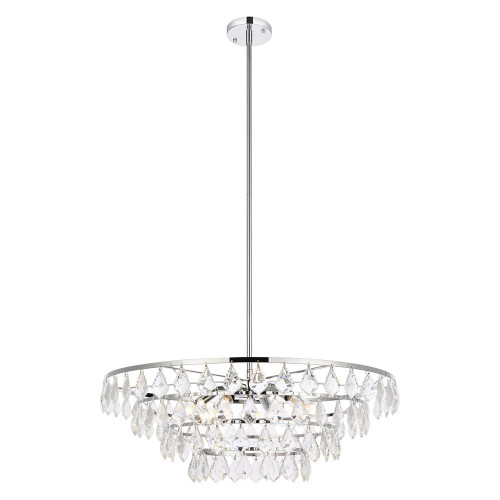 Elegant Pendant Light - Chrome, L 28" (1101D28C)