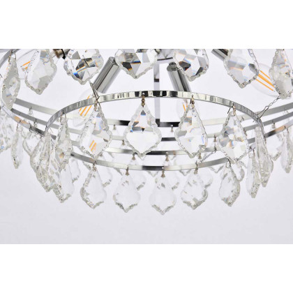Elegant Pendant Light - Chrome, L 28" (1101D28C)