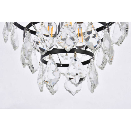 Elegant Flush Mount Light - Black, L 10" (1101F10BK)
