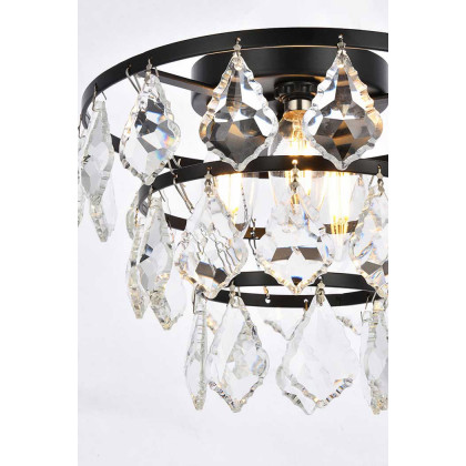 Elegant Flush Mount Light - Black, L 10" (1101F10BK)