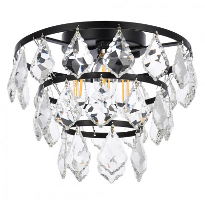 Elegant Flush Mount Light - Black, L 10" (1101F10BK)