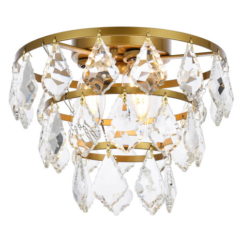 Elegant Flush Mount Light - Brass, L 10" (1101F10BR)
