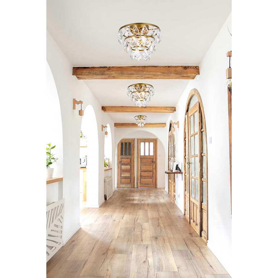 Elegant Flush Mount Light - Brass, L 10" (1101F10BR)