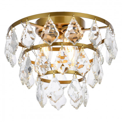 Elegant Flush Mount Light - Brass, L 10" (1101F10BR)