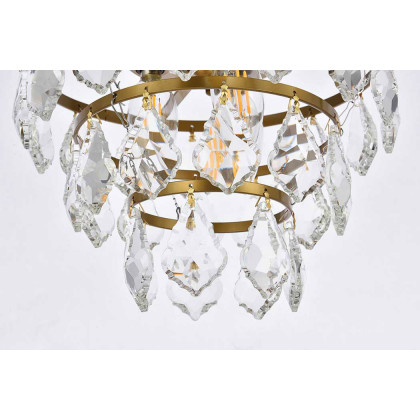 Elegant Flush Mount Light - Brass, L 10" (1101F10BR)