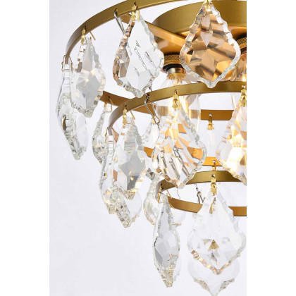 Elegant Flush Mount Light - Brass, L 10" (1101F10BR)