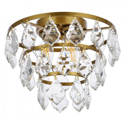 Elegant Flush Mount Light - Brass, L 10" (1101F10BR)