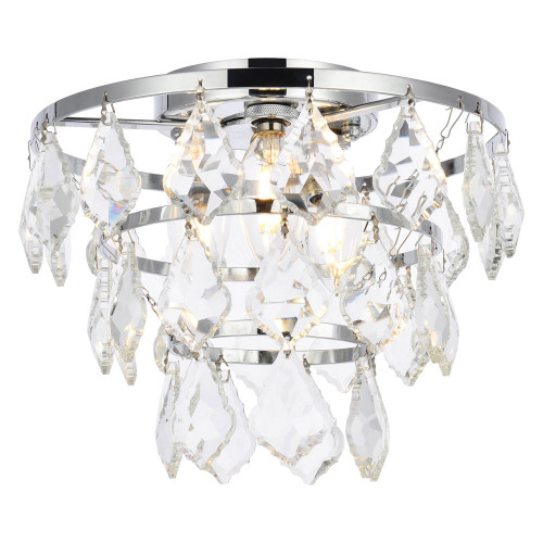 Elegant Flush Mount Light - Chrome, L 10" (1101F10C)