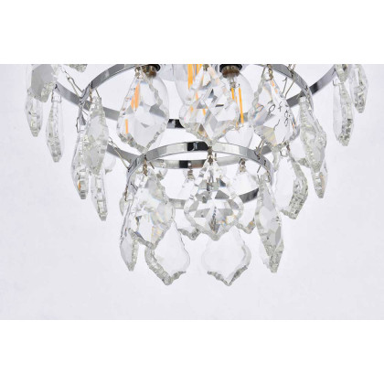 Elegant Flush Mount Light - Chrome, L 10" (1101F10C)