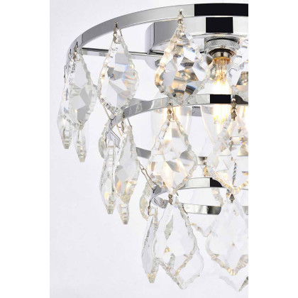 Elegant Flush Mount Light - Chrome, L 10" (1101F10C)