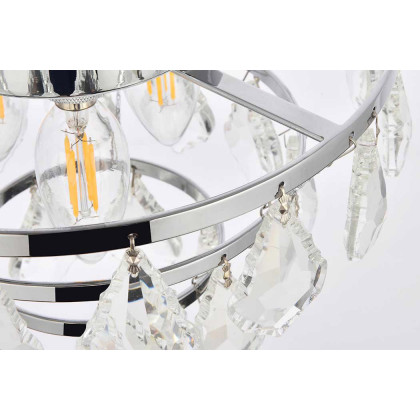 Elegant Flush Mount Light - Chrome, L 10" (1101F10C)