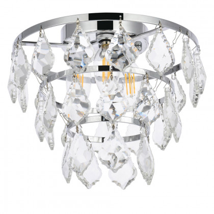 Elegant Flush Mount Light - Chrome, L 10" (1101F10C)