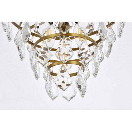 Elegant Flush Mount Light - Brass, L 12" (1101F12BR)