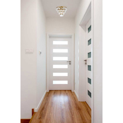 Elegant Flush Mount Light - Brass, L 12" (1101F12BR)