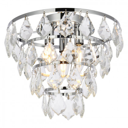 Elegant Flush Mount Light - Chrome, L 12" (1101F12C)