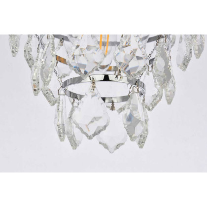 Elegant Flush Mount Light - Chrome, L 12" (1101F12C)