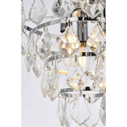 Elegant Flush Mount Light - Chrome, L 12" (1101F12C)