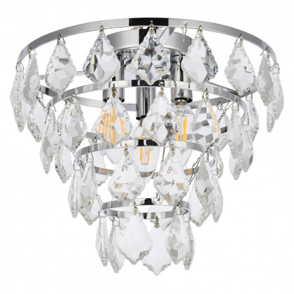 Elegant Flush Mount Light - Chrome, L 12" (1101F12C)