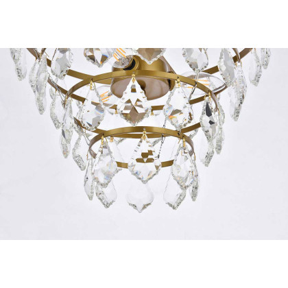 Elegant Flush Mount Light - Brass, L 14" (1101F14BR)