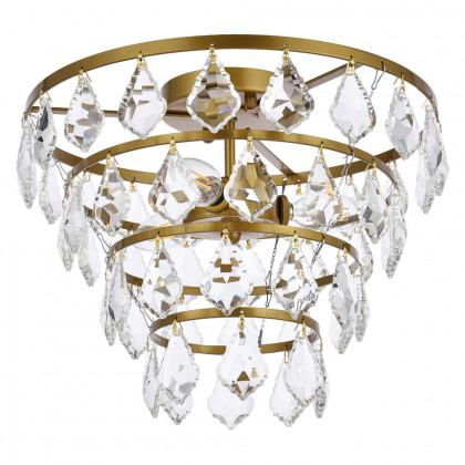 Elegant Flush Mount Light - Brass, L 14" (1101F14BR)