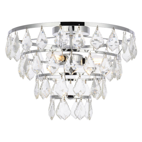 Elegant Flush Mount Light - Chrome, L 14" (1101F14C)
