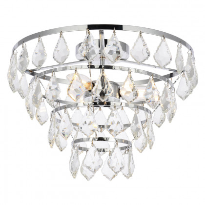 Elegant Flush Mount Light - Chrome, L 14" (1101F14C)