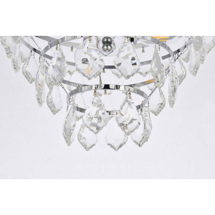 Elegant Flush Mount Light - Chrome, L 14" (1101F14C)