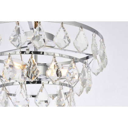 Elegant Flush Mount Light - Chrome, L 14" (1101F14C)