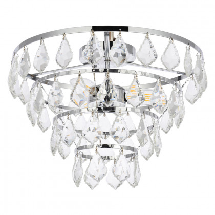 Elegant Flush Mount Light - Chrome, L 14" (1101F14C)