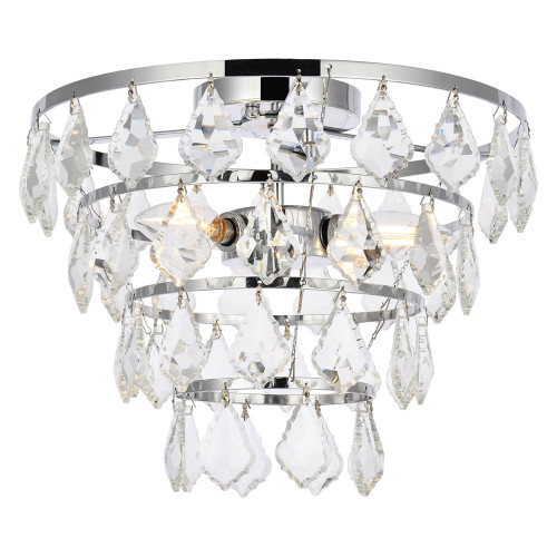 Elegant Flush Mount Light - Chrome, L 16" (1101F16C)