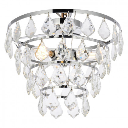 Elegant Flush Mount Light - Chrome, L 16" (1101F16C)
