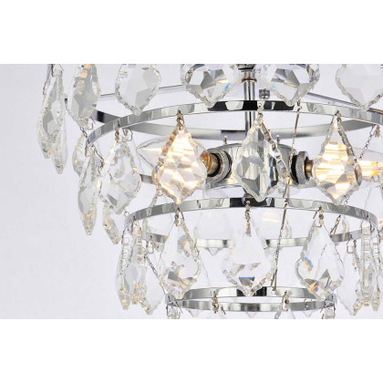 Elegant Flush Mount Light - Chrome, L 16" (1101F16C)