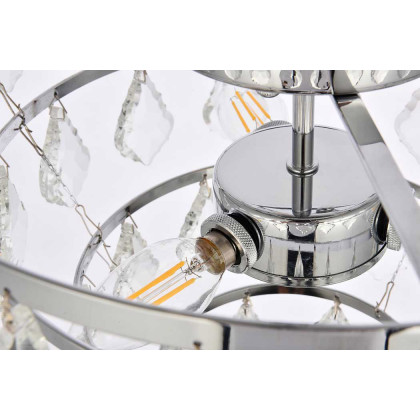 Elegant Flush Mount Light - Chrome, L 16" (1101F16C)